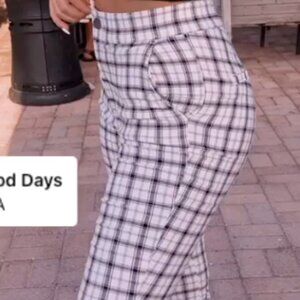 Black and White Plaid Pants